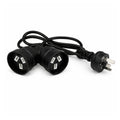1 Metre Extension Lead – Double Socket with Flat Earth Plug