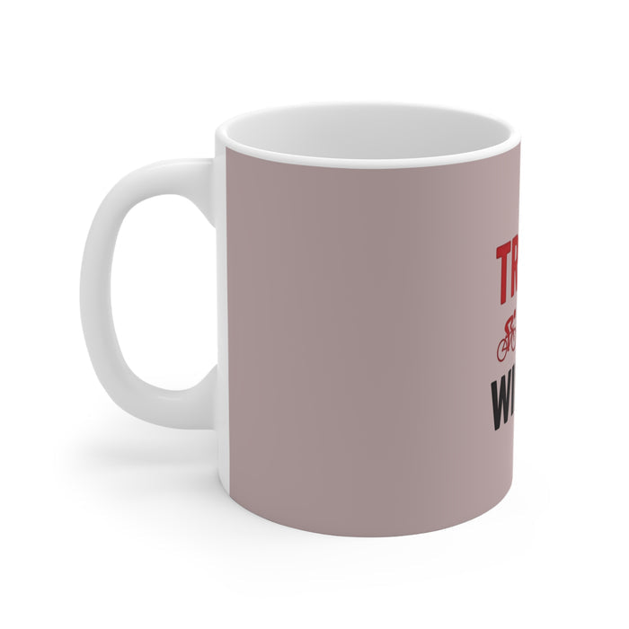 11oz White Ceramic Triathlon Mug - alternate view