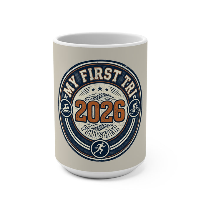 2026 My First Tri Finisher Mug – Triathlon Commemorative 15 oz Coffe