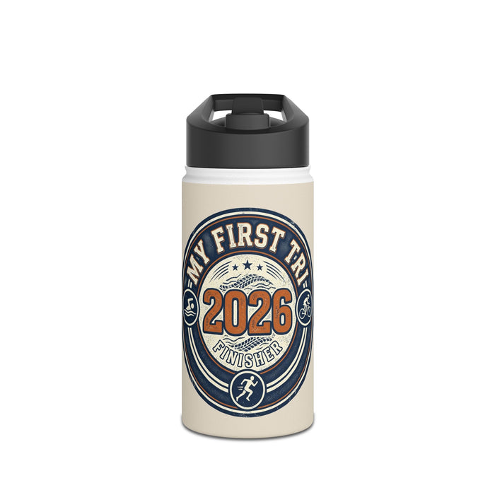 2026 My First Triathlon Finisher Stainless Steel Water Bottle