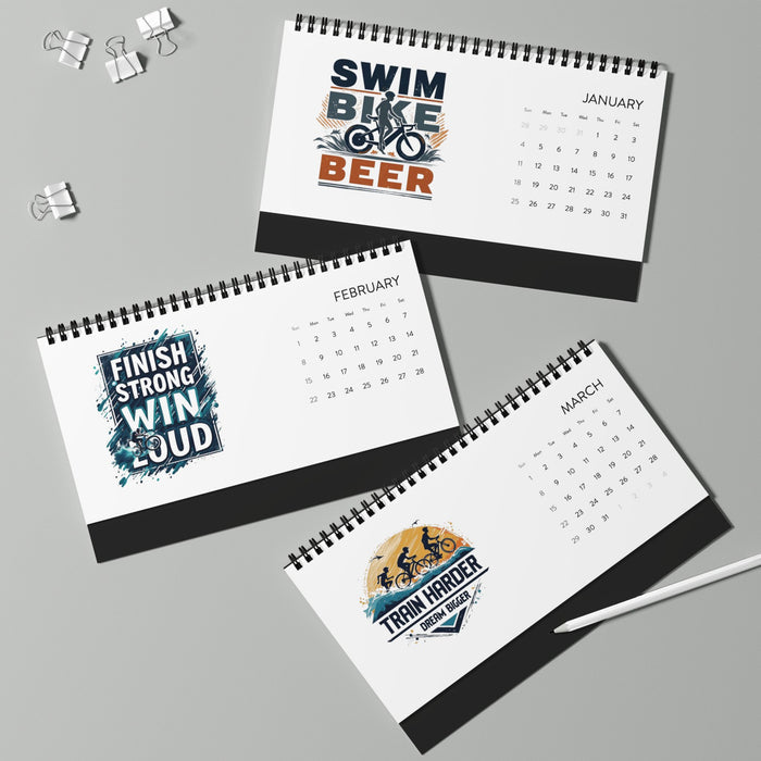 2026 Triathlete Desktop Calendar - lifestyle view