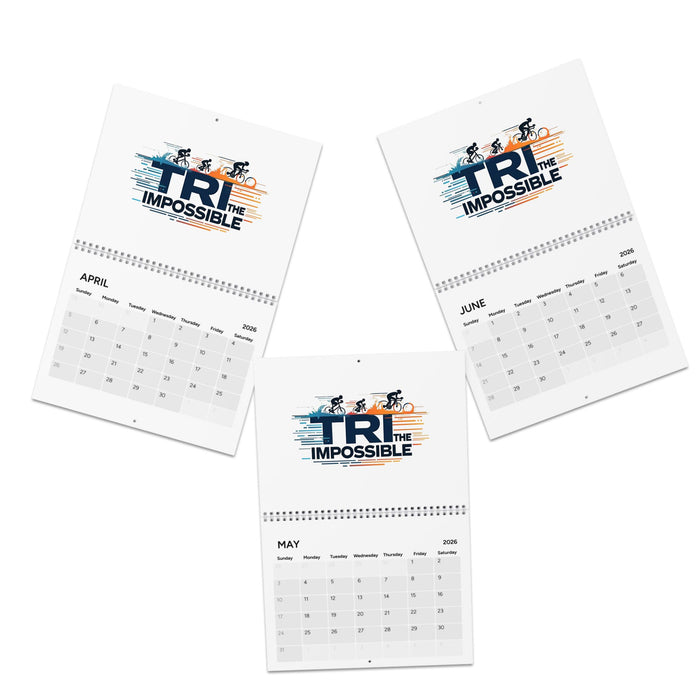 2026 Triathlon Training Wall Calendar - lifestyle view