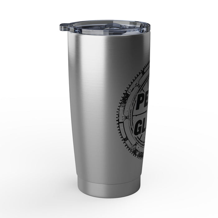 20oz Stainless Steel Double-Wall Cycling Tumbler - Mug - size chart