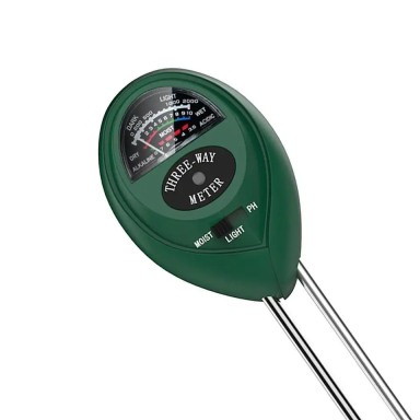 3 in 1 Moisture, Light & Ph Tester - For Indoor / Outdoor Plants Gardens & Lawns