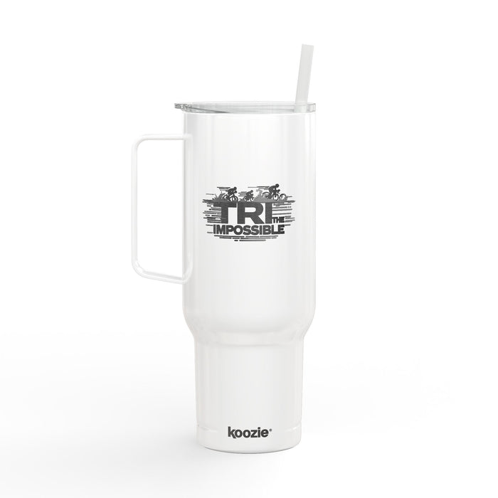 40oz Insulated Stainless Steel Tumbler with Lid & Straw - Mug - alternate view