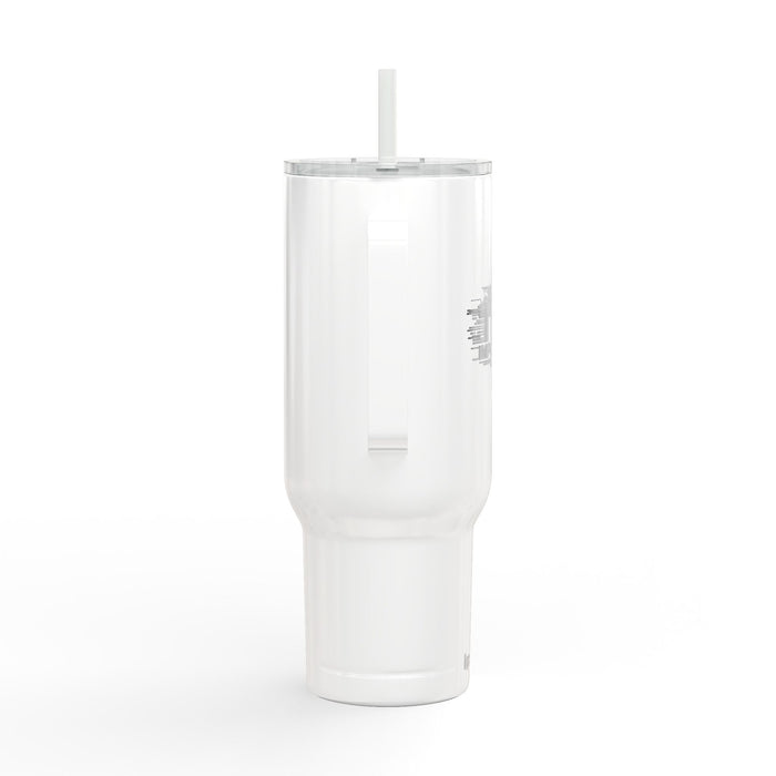 40oz Insulated Stainless Steel Tumbler with Lid & Straw - Mug - detail view