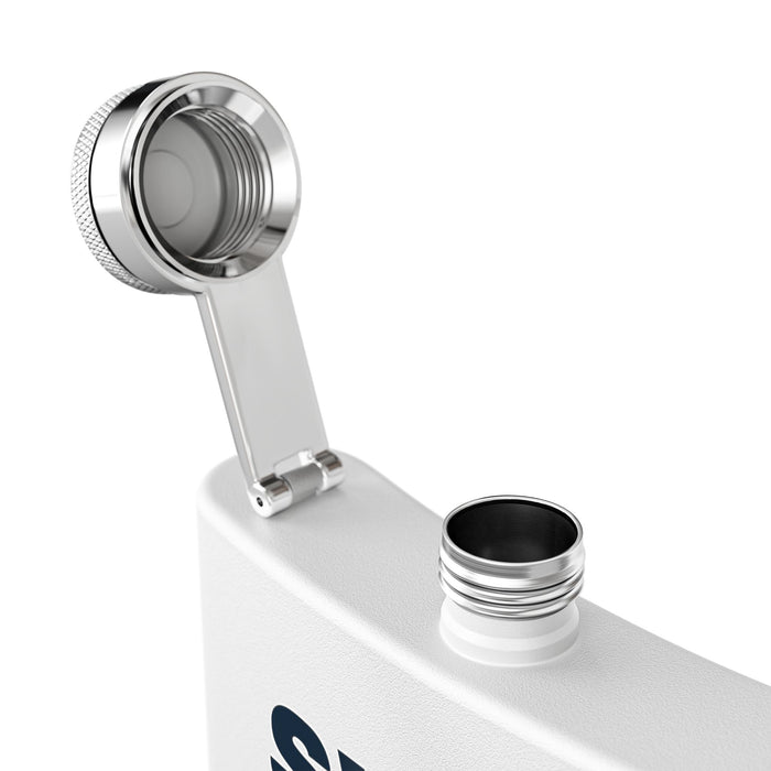 6oz Stainless Steel Triathlon Flask - Mug - detail view