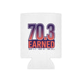 70.3 Earned Can Cooler – Triathlon Finisher Drink Koozie (Swim 1.2 • Bike 56 • Run 13.1)