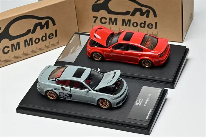 7CM Model 1:64 2023 Hellcat Charger SRT Die-Cast Car Model Miniature Gifts