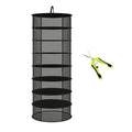 8-Layer Heavy Duty Hanging Drying & Curing Rack with Snips – Collapsible Mesh Herb & Flower Dryer