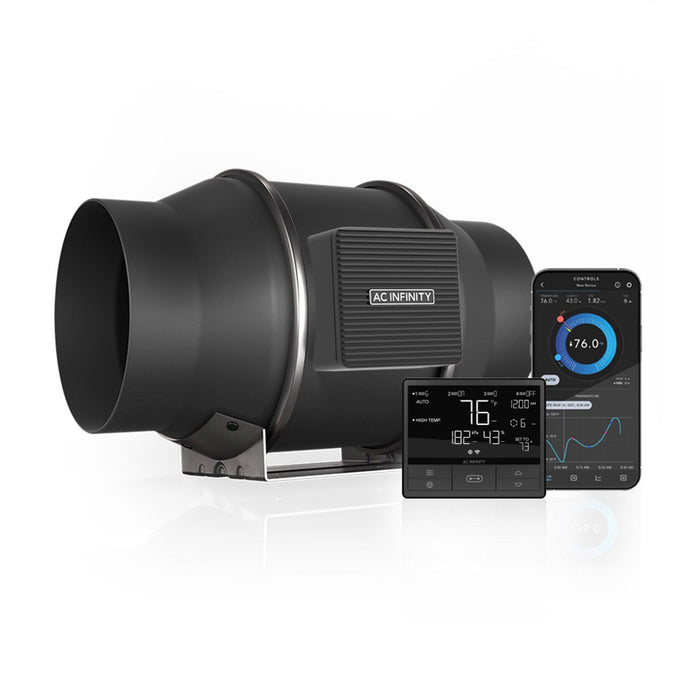 AC Infinity Cloudline PRO T6 Quiet Inline Duct Fan with Controller 69 Pro, 150 MM