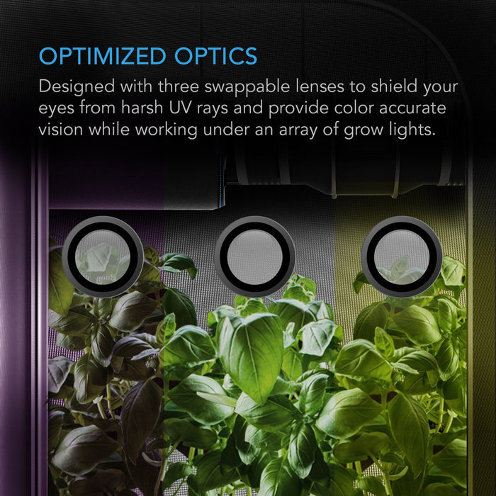 AC Infinity Grow Room Glasses, w. 3 Colour Corrective Lenses
