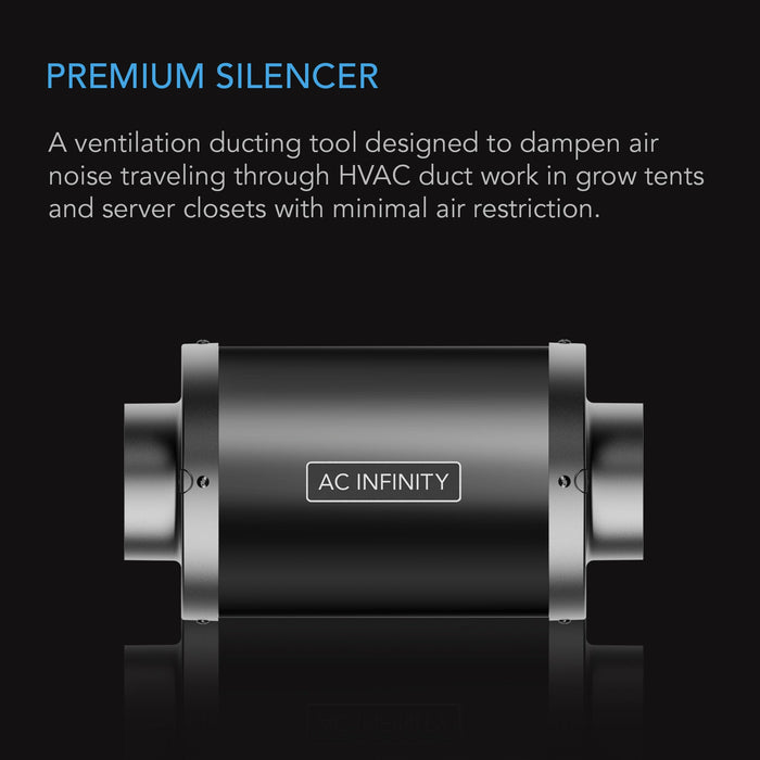 AC Infinity Inline Duct Fan Silencer - 6 Inch | 150mm