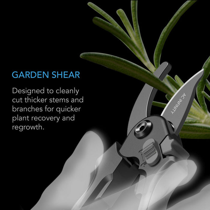 AC Infinity Stainless Steel Pruning Shear, 8” Bypass Blades