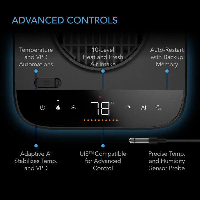 AC Infinity Thermoforge T7, Plant Heater AI-Powered VPD Temp control - 1000W