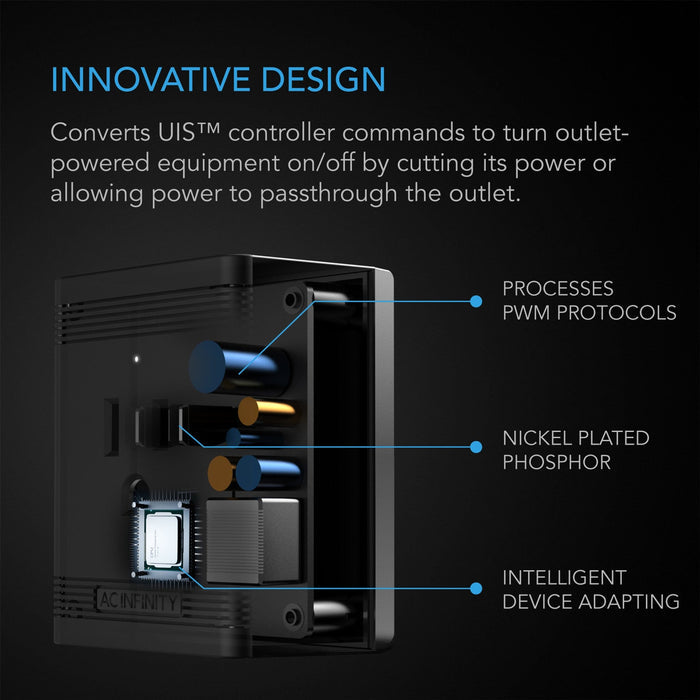 AC Infinity UIS Control Plug, For Outlet Powered Equipment