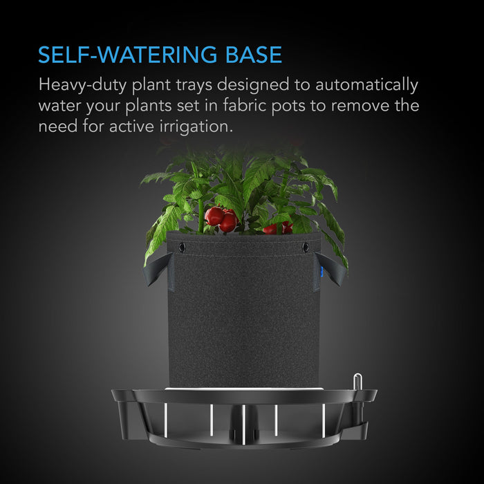 AC Infinity XL Self-Watering Fabric Pot Base - 4pack