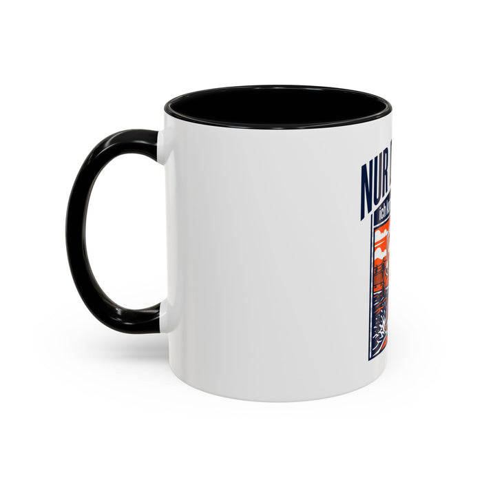 Accent Coffee Mug — "Nur die Ruhe, ich komme schön an" Triathlete Design