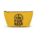 Accessory Pouch - Small Yellow Spun Polyester T-Bottom - Bags