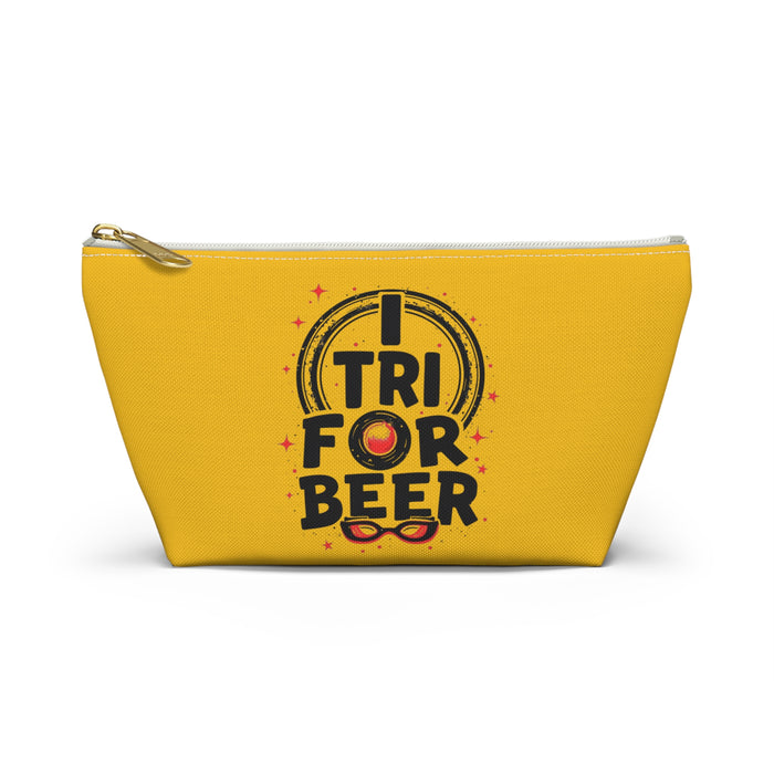 Accessory Pouch - Small Yellow Spun Polyester T-Bottom - Bags - alternate view