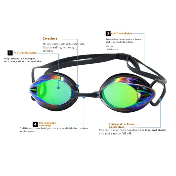 Adult Anti-Fog Swimming Goggles - Sports Equipment - alternate view