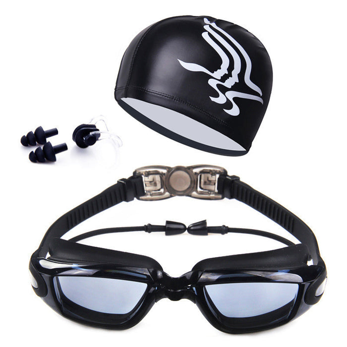 Adult PC Lens Swim Goggles Set - Sports Equipment - alternate view