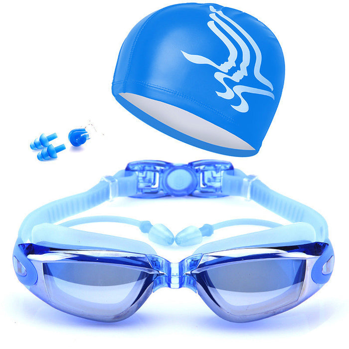Adult PC Lens Swim Goggles Set - Sports Equipment - lifestyle view