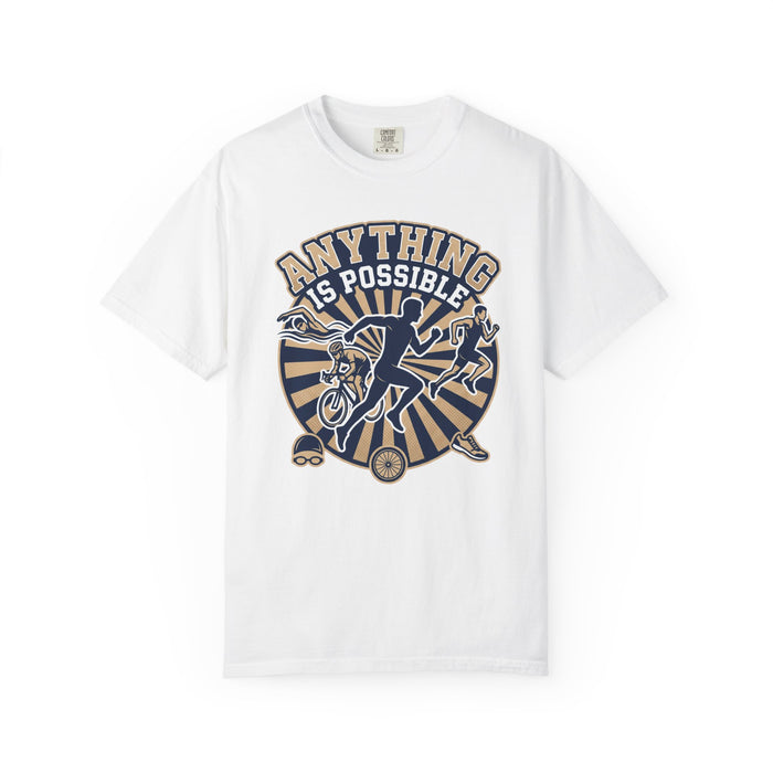 Anything Is Possible Athletic Graphic Tee — Motivational Running & Fitness T-Shirt