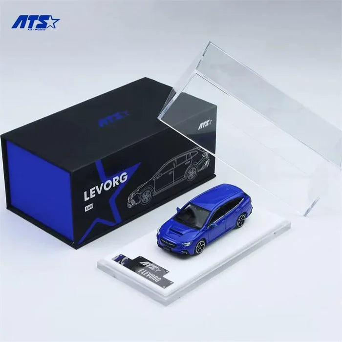 ATS 1:64 LEVORG Wagon Metallic Blue Diecast Model Car