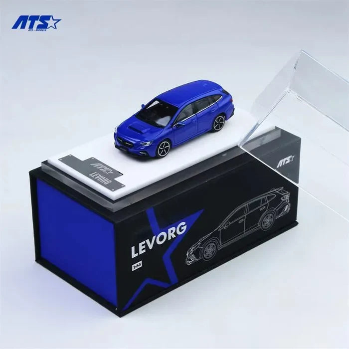 ATS 1:64 LEVORG Wagon Metallic Blue Diecast Model Car