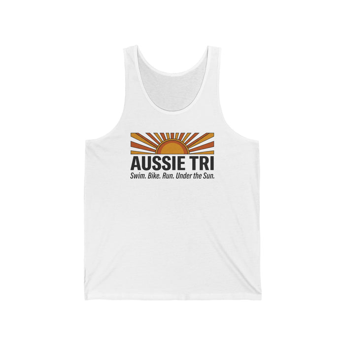 Aussie Tri Tank Top — Swim. Bike. Run. Under the Sun. Australia Triathlon Vest