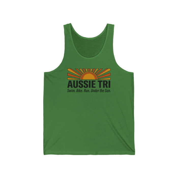 Aussie Tri Tank Top — Swim. Bike. Run. Under the Sun. Australia Triathlon Vest