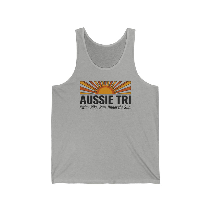 Aussie Tri Tank Top — Swim. Bike. Run. Under the Sun. Australia Triathlon Vest