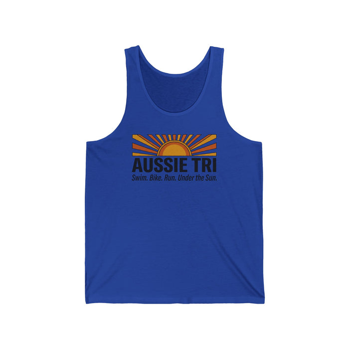 Aussie Tri Tank Top — Swim. Bike. Run. Under the Sun. Australia Triathlon Vest