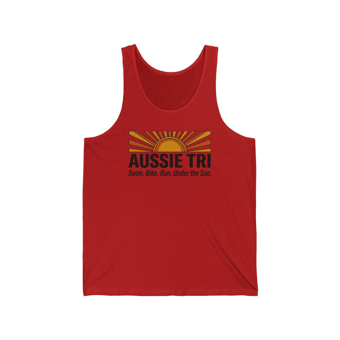Aussie Tri Tank Top — Swim. Bike. Run. Under the Sun. Australia Triathlon Vest