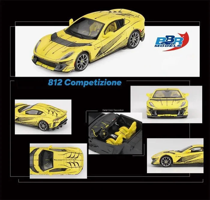 BBR 1:64 Daytona SP3 812 Competizione 296 GTB Assetto Diecast Model Car