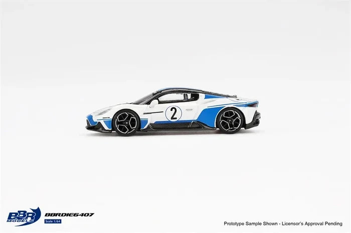 BBR 1:64 MC20 #2 Performance Experience White Blue stripe Die-Cast Car Model Collection Miniature