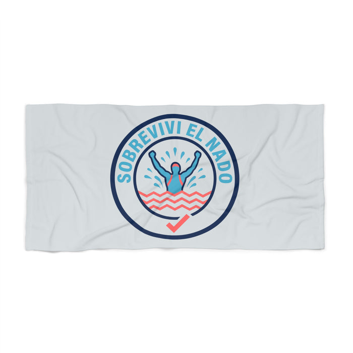Beach Towel — "Sobreviví el Nado" Swim Badge Beach Towel (Spanish Swimming Survivor)