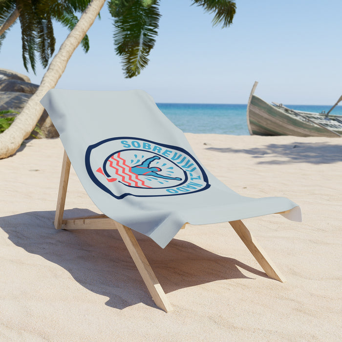 Beach Towel — "Sobreviví el Nado" Swim Badge Beach Towel (Spanish Swimming Survivor)