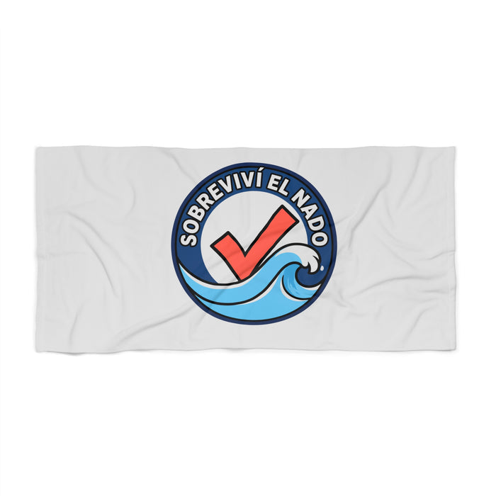 Beach Towel — "Sobreviví el Nado" Swim Badge Towel