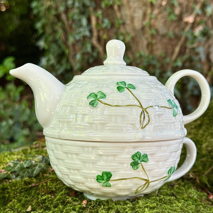 Belleek Classic Shamrock Tea For One