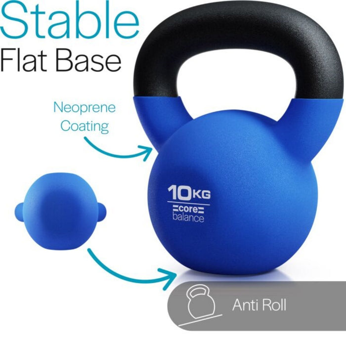 Blue Cast Iron Dumbbell 10KG for Home Gym Strength Training - Accessories - detail view