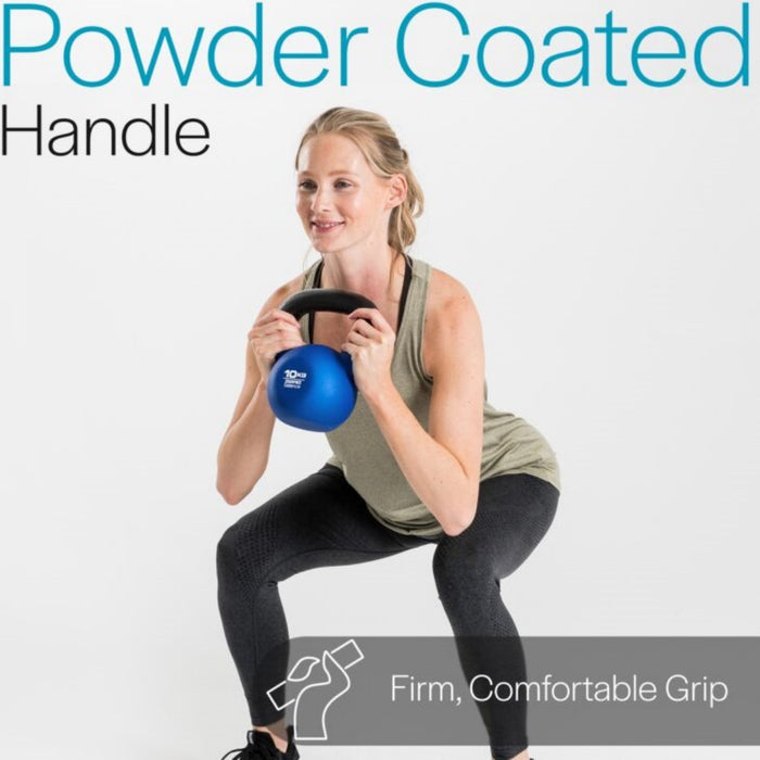 Blue Cast Iron Dumbbell 10KG for Home Gym Strength Training - Accessories - lifestyle view