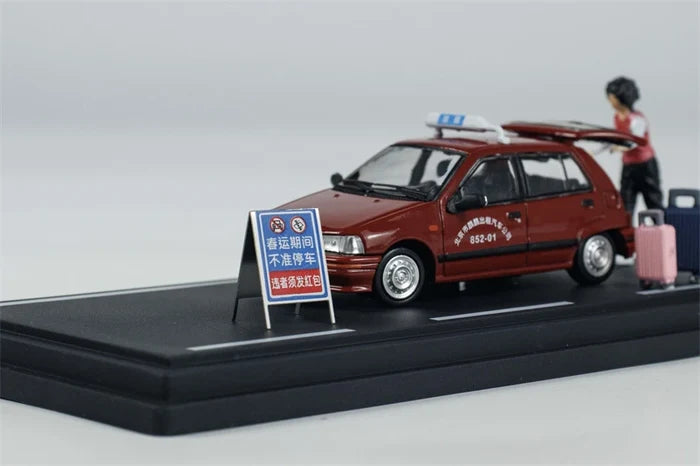 BMC 1:64 Charade Beijing Taxi 2025 HEC Red Diecast Model Car