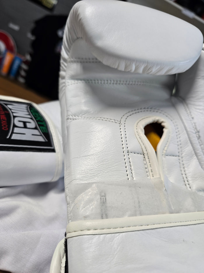 BOXING GLOVES - Mexican LUCKY 13 - Velcro 16oz - WHITE,BLACK,GREEN