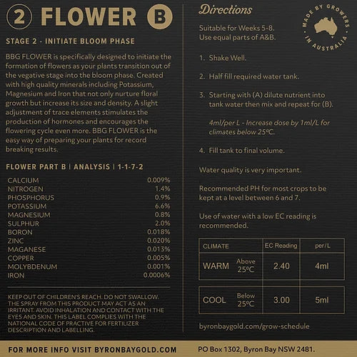 Byron Bay Gold Flower A+B (1, 5 or 20L)
