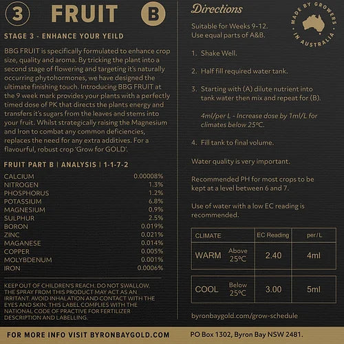 Byron Bay Gold Fruit A+B (1, 5 or 20L)