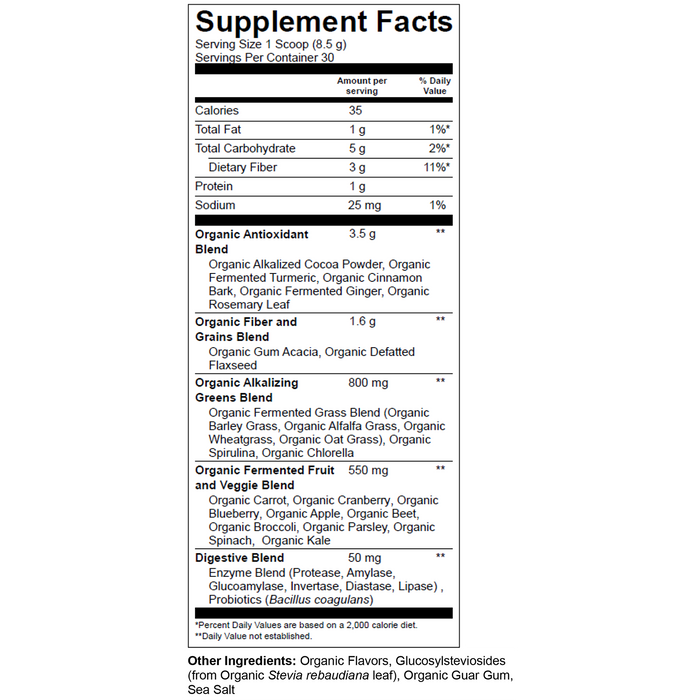 Cacao Greens – Fermented Superfood Powder Blend