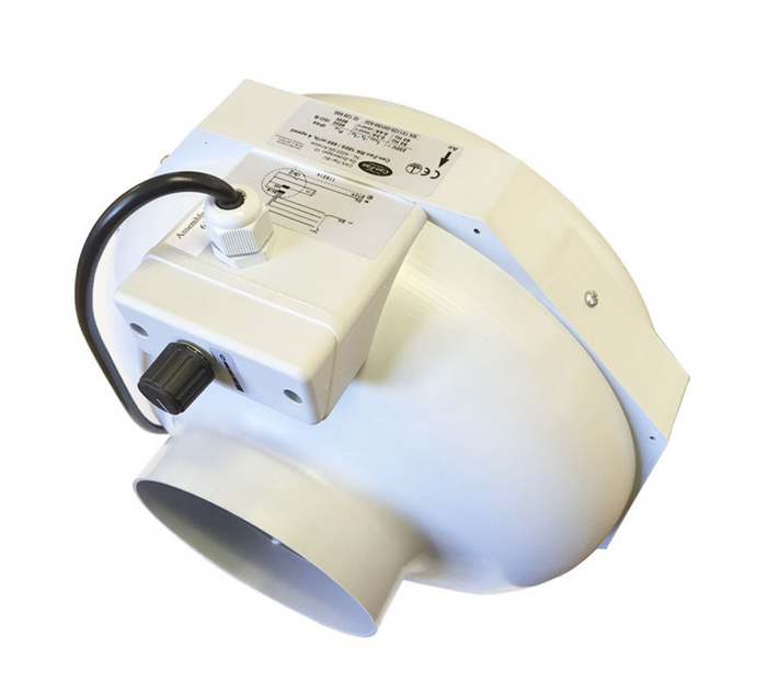 Can-Fan RK 125LS (5 inch) - 4 Speed Inline Centrifugal Fan - Plastic Body