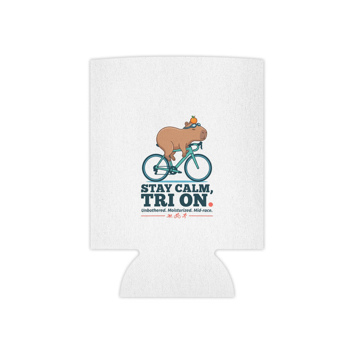 Capybara Triathlete Can Cooler